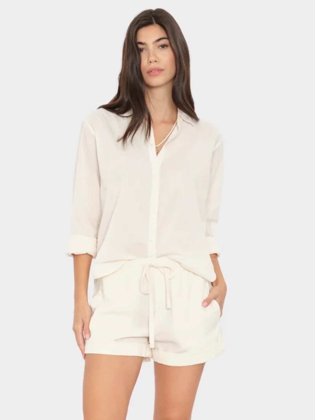 New Xirena Cream Drawstring Shorts (Xirena Declan Shorts-Oysterette) Sz L. Nwt!